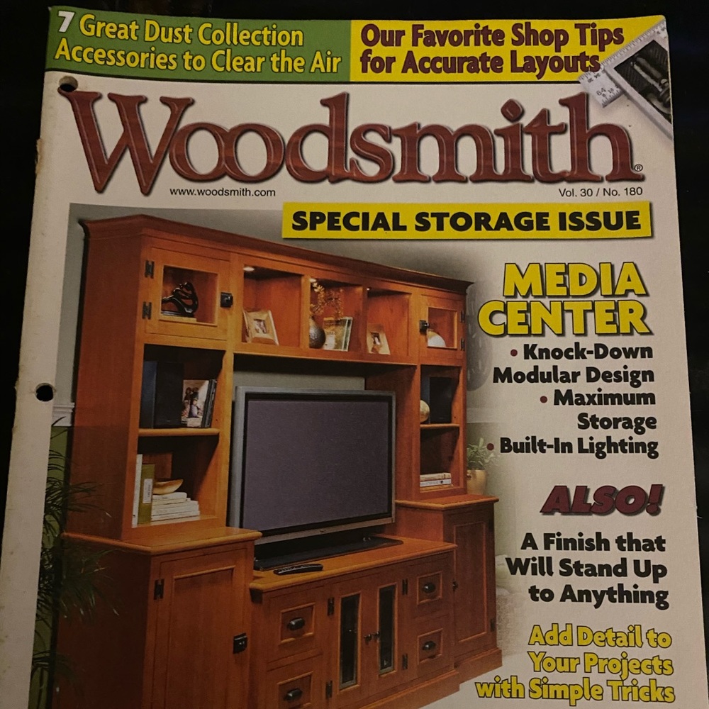 🎉5/$10🎉 Woodsmith magazine vol 30 no 180 December / January 2009 media center